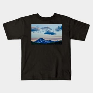 Snowmass Village mountain peak at sunset Kids T-Shirt